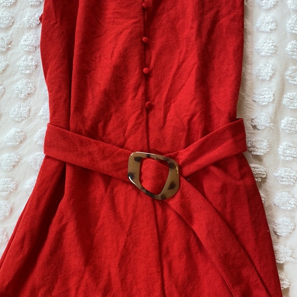 Zara red dress with removable belt Size S - Picture 2 of 5